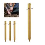 Relaxdays sardines forme en t 30 cm de long ?illet lot de 4 piquets de tente stable solide camping & ...