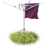Relaxdays tendoir  linge rotatif corde de 19 m sche - linge parapluie 4 pitements 161 x 120 x 120 ...