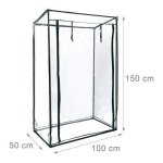 Serre de jardin - relaxdays - tommy - 100 x 50 x 150 cm - protection pluie et vent - housse transparente ...