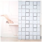Relaxdays store de douche carré 140x240 cm rideau de douche baignoire bain store fixation plafond semi ... Relaxdays store de douche carré 140x240 cm rideau de douche baignoire bain store fixation plafond semi ...