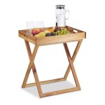 Relaxdays table d?appoint avec plateau amovible en bois table pliante caf pliable service hxlxp: 54 ...