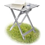 Relaxdays table pliante rsistante aux intempries hxlxp: 61 x 495 x 475 cm pour le jardin aluminium ...