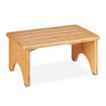 Relaxdays tabouret en bambou pour salle de bain cuisine salon hxlxp : 175 x 39 x 25 cm marchepied nature ...