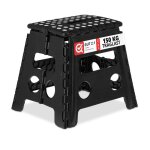 Relaxdays tabouret pliable 1 marche jusqu?� 120 kg plastique antid�rapant escabeau cuisine 325 cm de ...