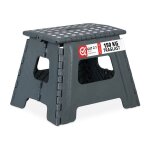 Relaxdays tabouret pliant l portable escabeau de salle de bain 150 kg plastique hxlxp 30 x 37 x 29 cm ...