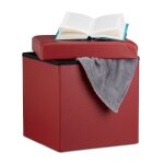 Relaxdays tabouret pliant similicuir pouf de rangement pliable repose - pieds stockage carré 38 x 38 ... Relaxdays tabouret pliant similicuir pouf de rangement pliable repose - pieds stockage carré 38 x 38 ...