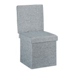 Relaxdays tabouret de rangement pliant en lin avec appui dos coffre stable pouf de stockage ottoman 73x38x38 ... Relaxdays tabouret de rangement pliant en lin avec appui dos coffre stable pouf de stockage ottoman 73x38x38 ...