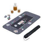 Relaxdays tapis de poker en polyester caoutchouc rsistant et antidrapant 120 x 60 cm texas holdem couleur ...