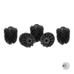 Relaxdays tte de rechange pour brosse wc lot de 5 orifice intrieur 12 mm diamtre 8 cm noir