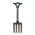 Relaxdays thermom�tre d�coratif pour jardin analogique fonte de fer mural antique fourche hl : 30 x 9 ...