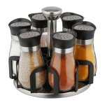 Relaxdays tourniquet à épices avec 6 pots étagère rotative à 360° inox verre hxd 16 x 17 cm carrousel ... Relaxdays tourniquet à épices avec 6 pots étagère rotative à 360° inox verre hxd 16 x 17 cm carrousel ...