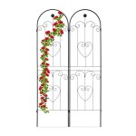 Relaxdays tuteur à tomates en lot de 2 pour plantes grimpantes à poser fer charnières h x l : 180 x 50 cm ... Relaxdays tuteur à tomates en lot de 2 pour plantes grimpantes à poser fer charnières h x l : 180 x 50 cm ...