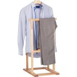 Relaxdays valet de chambre en bois de noyer porte - vtements sur pied pantalon valet nuit hxlxp: 102 ...