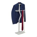 Relaxdays valet de chambre vestes hxlxp�: env. 107x48x20�cm m�tal mdf chevalet � v�tement dressing entr�e ...