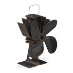 Relaxdays ventilateur ouvert sans courant sans bruit chemine et fours la chaleur 4 lames pour chemine ...