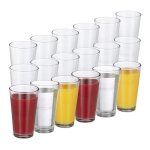 Relaxdays verres  boisson lot de 18 contenance 400 ml eau jus sodas colas cocktails design simple transparent ...