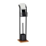 Relaxdays ensemble wc av. étagère brosse wc et dérouleur papier support pour portable aspect bois h 78 ... Relaxdays ensemble wc av. étagère brosse wc et dérouleur papier support pour portable aspect bois h 78 ...