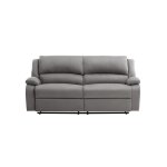 Relaxxo - canapé relax manuel 3 places avec 2 assises xxl leo en microfibre - gris Relaxxo - canapé relax manuel 3 places avec 2 assises xxl leo en microfibre - gris