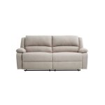 Relaxxo - canapé relax manuel 3 places avec 2 assises xxl leo en tissu - beige Relaxxo - canapé relax manuel 3 places avec 2 assises xxl leo en tissu - beige
