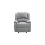 Relaxxo - fauteuil relaxation 1 place leo en tissu - gris clair