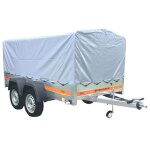 Remorque bche double essieu tema 263x125 cm eco2612 / 2 gris