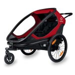 Remorque de v�lo b�b� hamax outback one - rouge / noir - charge max. 40 kg - pour enfant jusqu� 117 cm ...