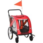 Pawhut - remorque à vélo - acier - 140x72. 5x108cm - rouge Pawhut - remorque à vélo - acier - 140x72. 5x108cm - rouge