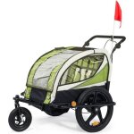 Remorque vélo pour 2 enfants - samax - 2 en 1 - 360° rotatif - amortisseur transport poussette - en vert ... Remorque vélo pour 2 enfants - samax - 2 en 1 - 360° rotatif - amortisseur transport poussette - en vert ...