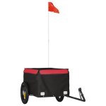 Remorque pour v�lo noir et rouge 30 kg fer - gar7420799424079