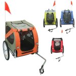 Remorque de v�lo pliable pour chien - yipeema - 137x73x90cm - capacit� 40kg - orange