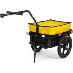 Remorque de vélo samax - chariot de transport haute traction 60 kg 70l jaune Remorque de vélo samax - chariot de transport haute traction 60 kg 70l jaune