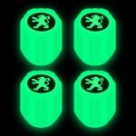 Remplacement lot de 4 bouchons de valve fluorescent lumineux pour peugeot