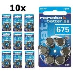 Renata za 675 lot de 60 piles pour appareils auditifs 650 mah 14 v