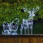 Renne et traineau lumineux - led solaire