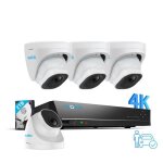 Reolink 4k kit camra surveillance avec 8ch nvr 2to intgr 4pcs camra ip poe avec dtection vision ...