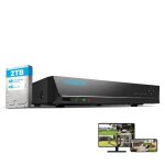 Reolink cam�ra de s�curit� nvr poe � 8 canaux pour enregistrement 24h - 7j fiabledisque dur de 2to supportez ...