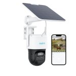 Reolink cam�ra surveillance 4mp 4g lte batterie s�rie trackmix prohdintelligente auto suivi zoom 6x deux ...