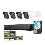 Reolink kit vido surveillance8mp 4x bullet camra ip poe avec audio + 8ch 2to nvrdtection personne ...