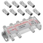 Répartiteur dantenne tv - poppstar - 8 sorties - 100db - 5 - 2450 mhz - adaptateur iec inclus Répartiteur dantenne tv - poppstar - 8 sorties - 100db - 5 - 2450 mhz - adaptateur iec inclus