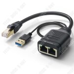 Répartiteur de câble réseau - td® - 03 m - pvc respectueux de lenvironnement - rj45 - nickelé Répartiteur de câble réseau - td® - 03 m - pvc respectueux de lenvironnement - rj45 - nickelé