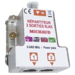 Répartiteur - michaud - lb023 - coaxial / rj45 grade 2 tv - 2 sorties rj45 Répartiteur - michaud - lb023 - coaxial / rj45 grade 2 tv - 2 sorties rj45