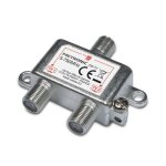 R�partiteur tv 2 sorties � fiche f blind� m�tal