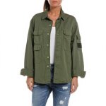 Chemise femme - replay w2100 - coupe ajustée - manches longues - vert militaire Chemise femme - replay w2100 - coupe ajustée - manches longues - vert militaire