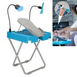 Repose - pieds de pdicure - mxzzand - kit professionnel rglable - antidrapant - avec ventilateur et ...