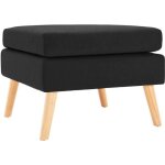 Vidaxl repose - pied noir tissu