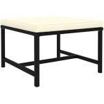 Repose - pied - vidaxl - sectionnel - noir - r�sine tress�e - confort optimal