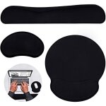 Repose - poignet pour clavier wovte 3pcs ensemble de support de repose - poignet avec tapis de souris ...
