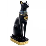 Rsine chat gyptien bastet figurine anime desse gyptienne statue sculpture maison bar bureau dcoration ...