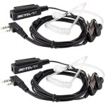 Retevis oreillette talkie walkie 2 pin tube acoustique casque mic ptt couteur rt24 rt27 baofeng bf - ...