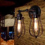 Retro industriel edison simplicit applique lampe murale double antique avec abat - jour de pamplemousse ...